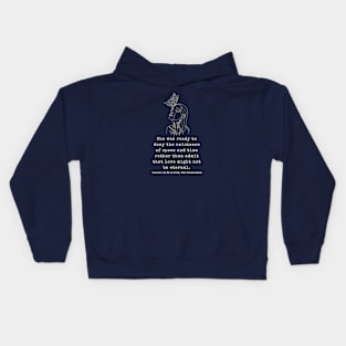 Simone de Beauvoir quote: She was ready to deny the existence of space and time rather than admit that love might not be eternal. Kids Hoodie